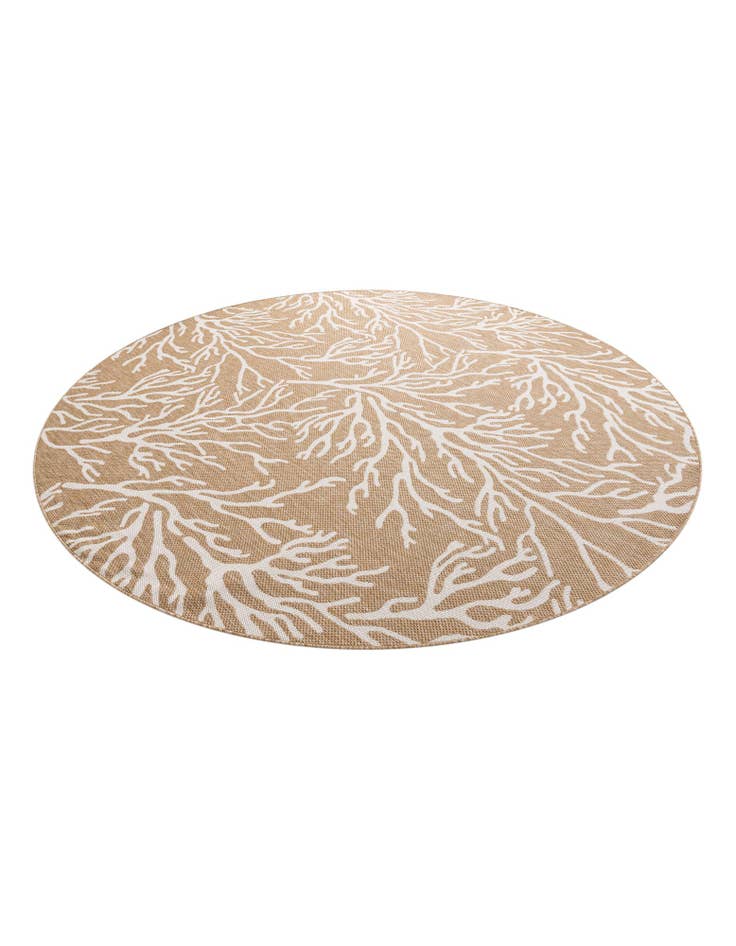 Detail image of  10' x 10'  Washable Coastal Indoor / Outdoor Round Rug