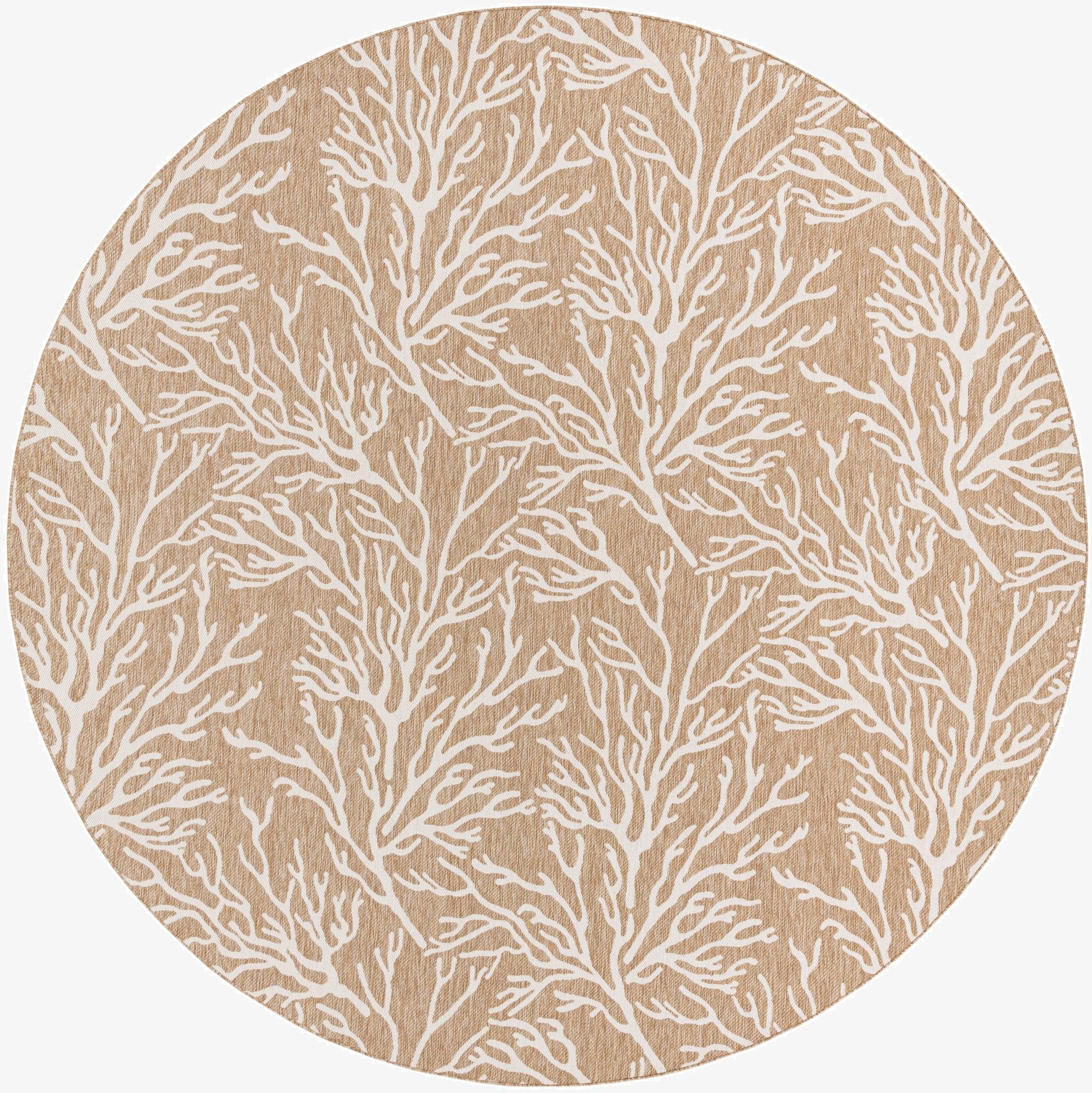  13' x 13'  Washable Coastal Indoor / Outdoor Round Rug