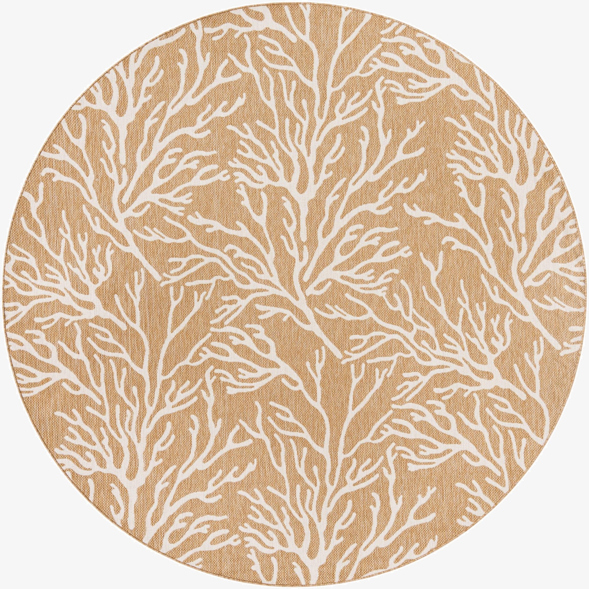  10' x 10'  Washable Coastal Indoor / Outdoor Round Rug