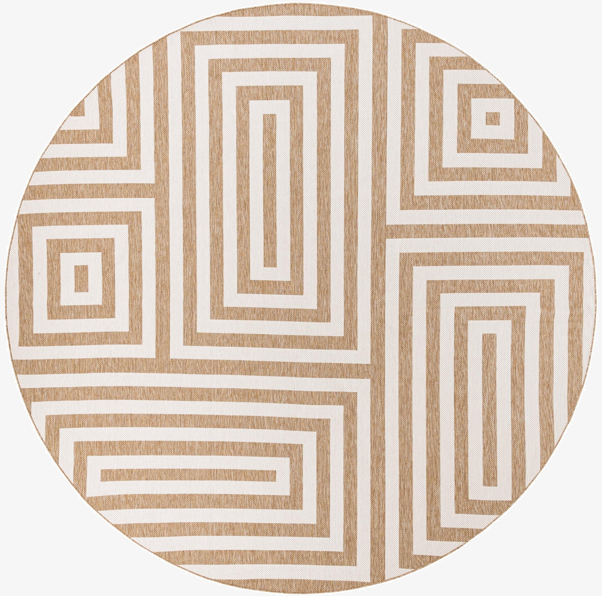  13' x 13'  Washable Modern Indoor / Outdoor Round Rug