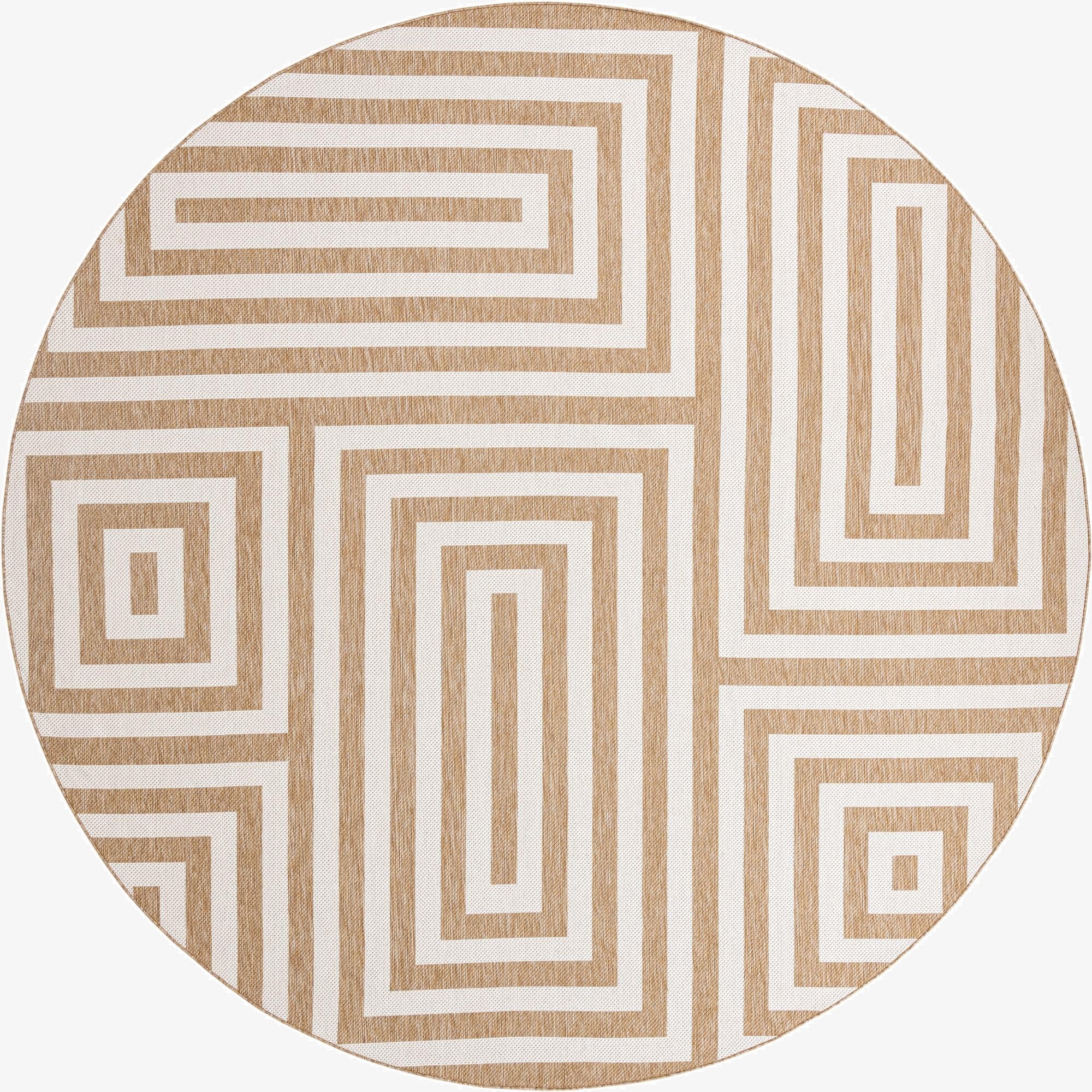  12' x 12'  Washable Modern Indoor / Outdoor Round Rug