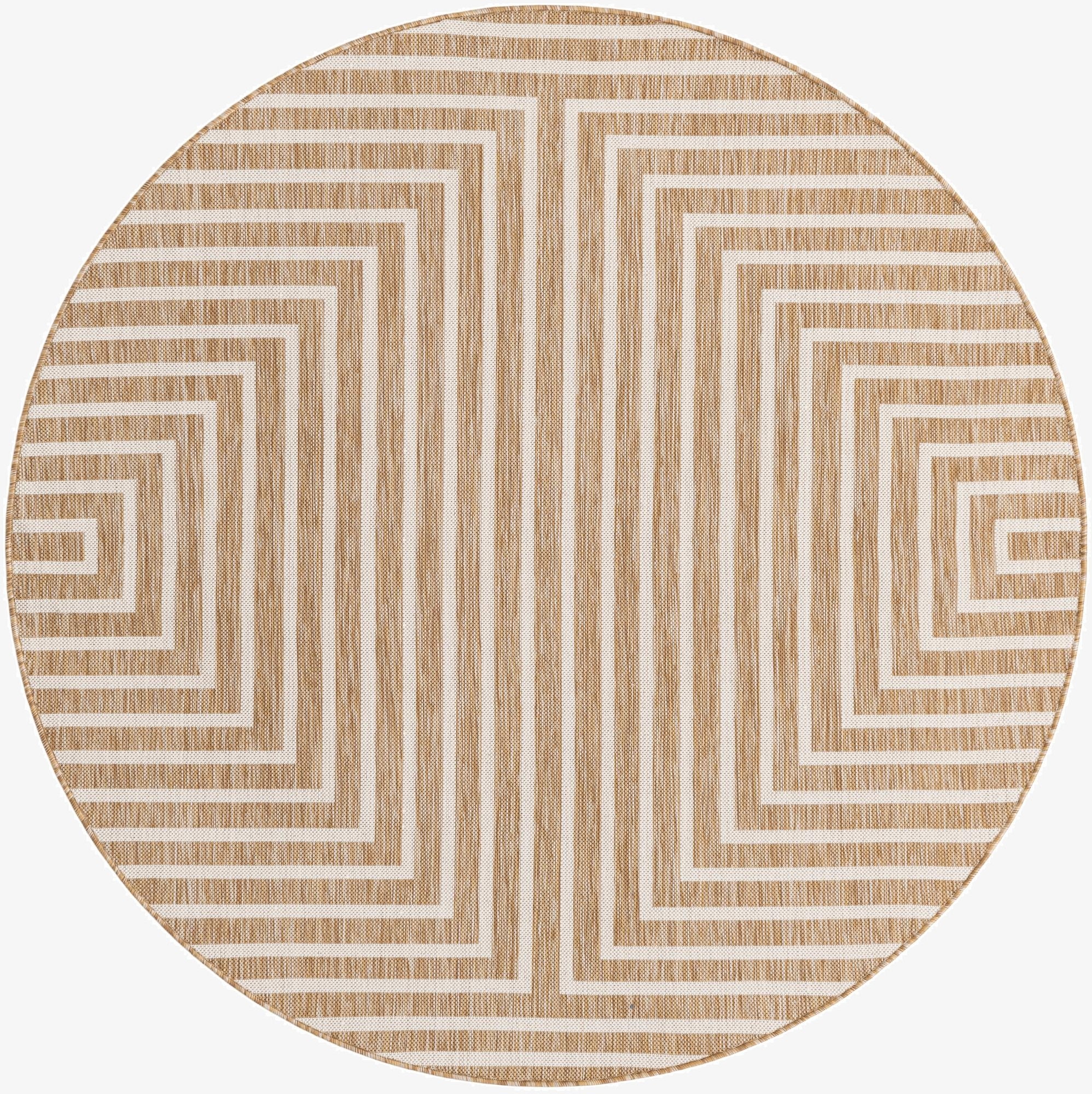  6' x 6'  Washable Modern Indoor / Outdoor Round Rug