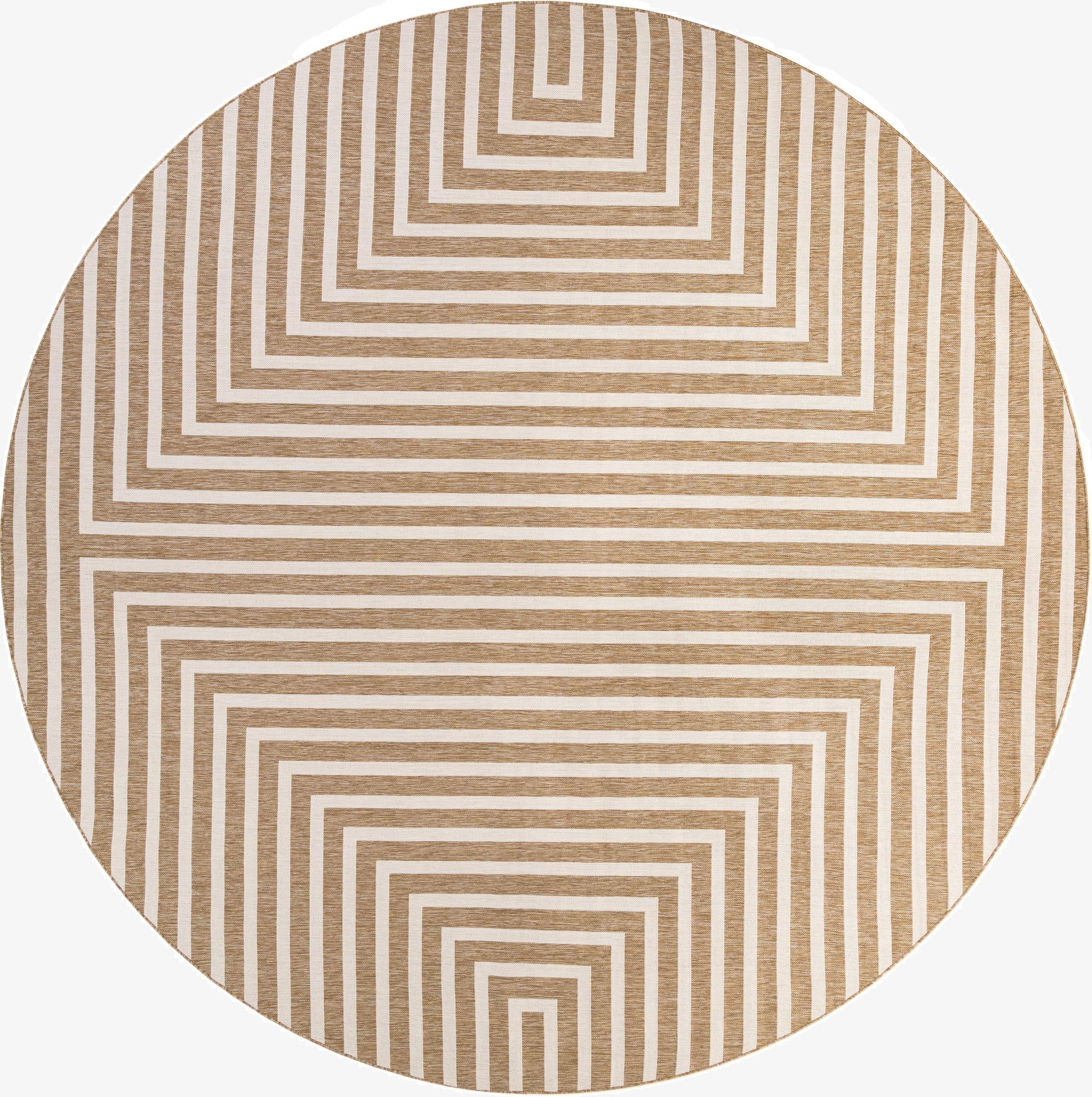  13' x 13'  Washable Modern Indoor / Outdoor Round Rug