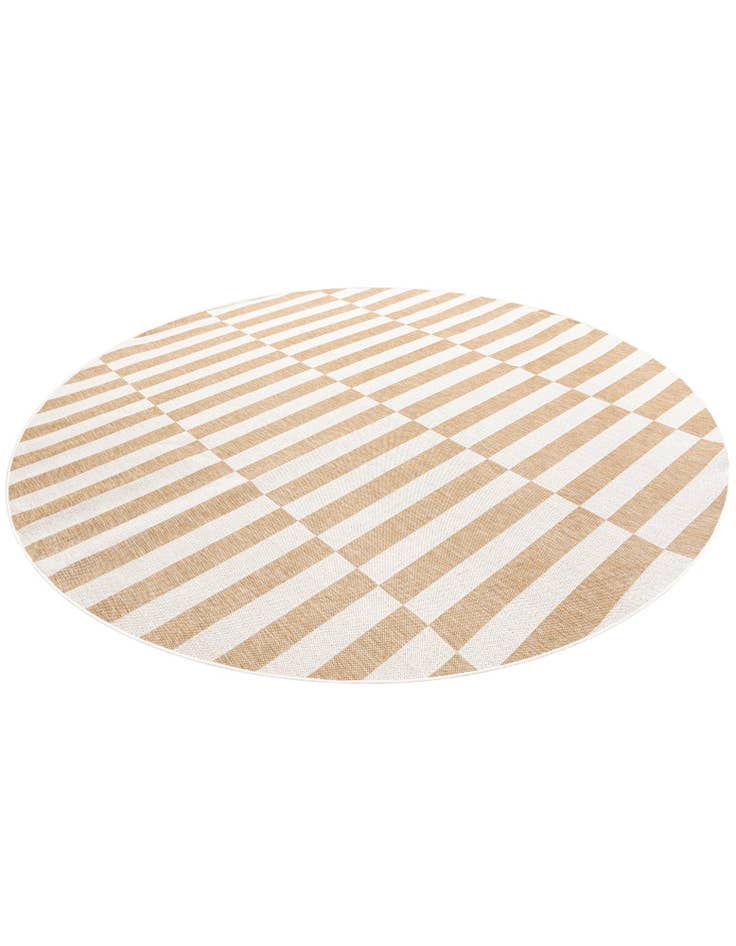 Detail image of  10' x 10'  Washable Ribbon Indoor / Outdoor Round Rug