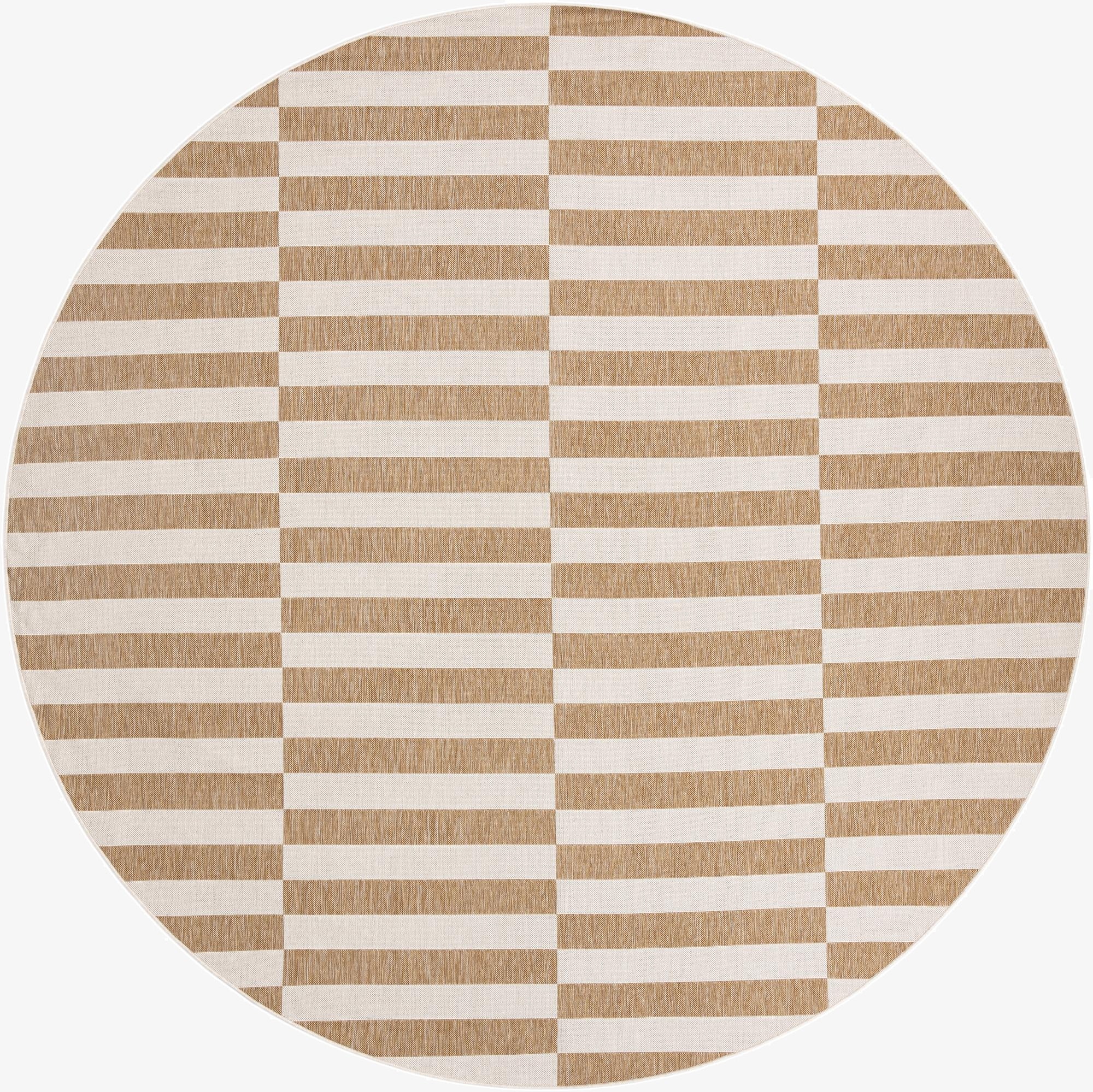  12' x 12'  Washable Ribbon Indoor / Outdoor Round Rug
