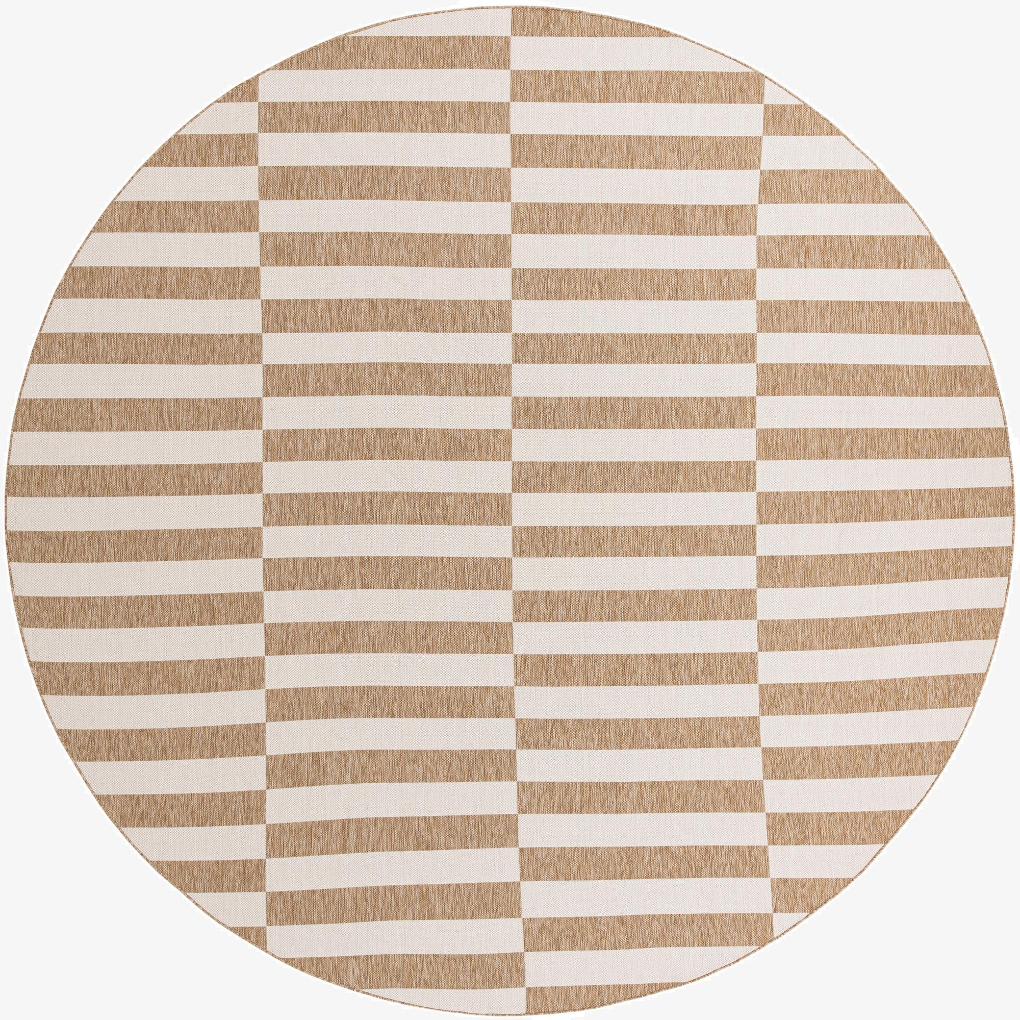  13' x 13'  Washable Ribbon Indoor / Outdoor Round Rug
