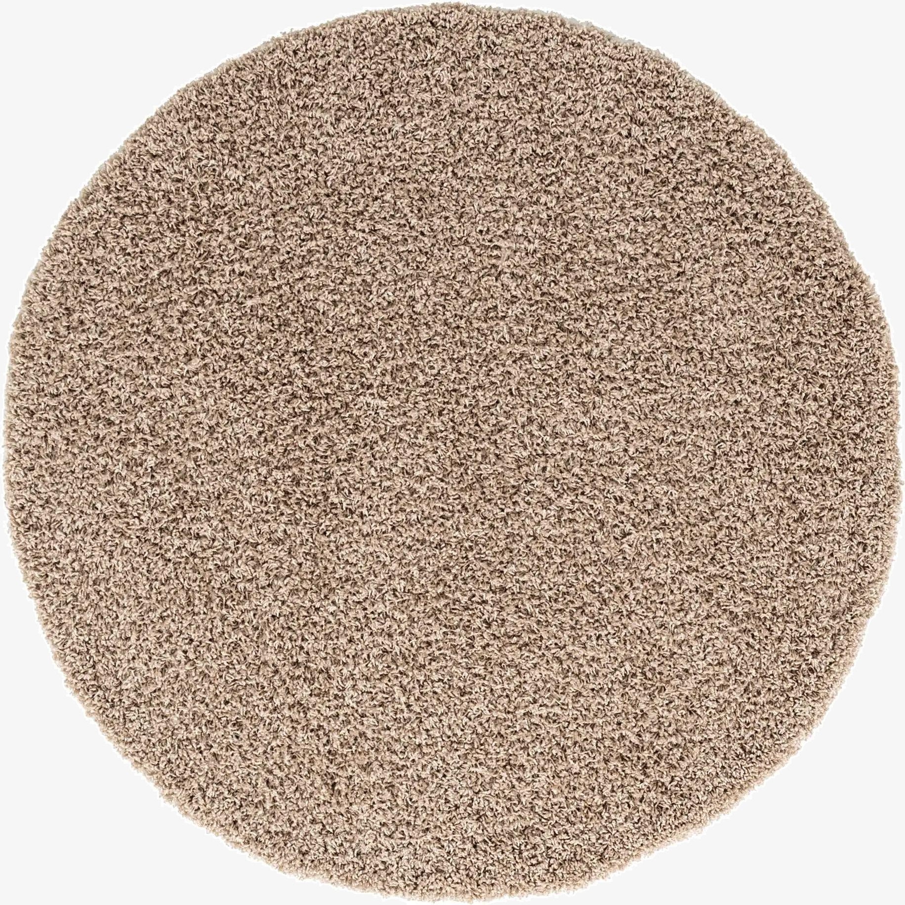 Primary image  5' 3 x 5' 3 Solid Shag Round Rug