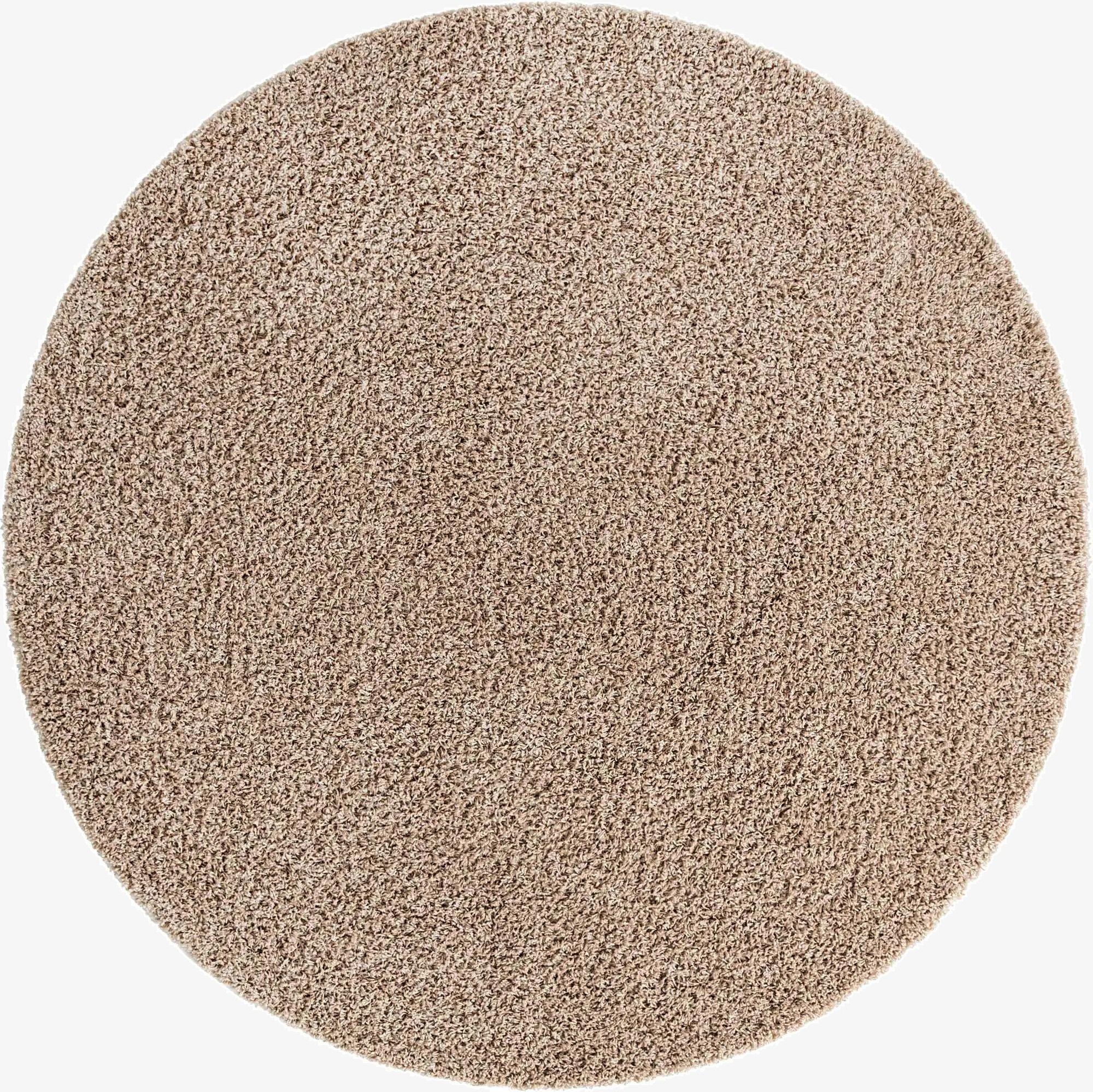  12' x 12' Solid Shag Round Rug