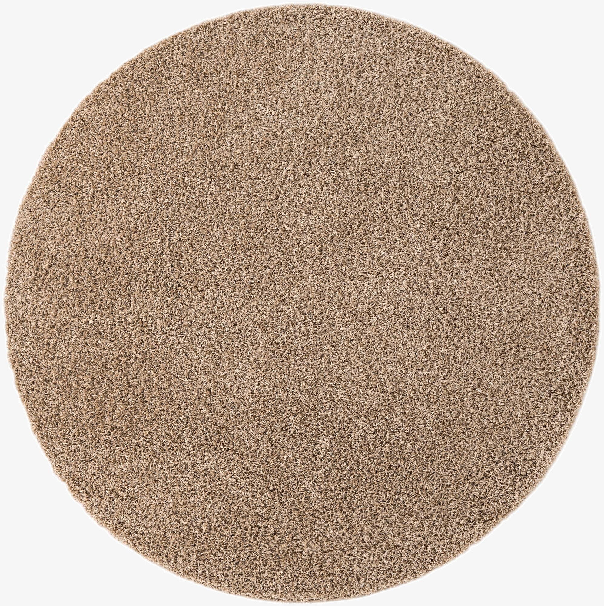  7' 10 x 7' 10 Solid Shag Round Rug
