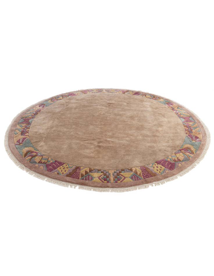 Detail image of  9' 10 x 10' 1  Hand Knotted Tibet Wool Round Rug
