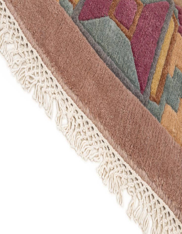 Detail image of  9' 10 x 10' 1  Hand Knotted Tibet Wool Round Rug