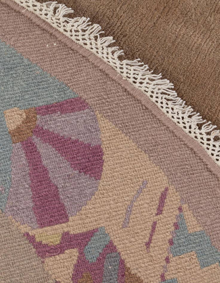 Detail image of  9' 10 x 10' 1  Hand Knotted Tibet Wool Round Rug