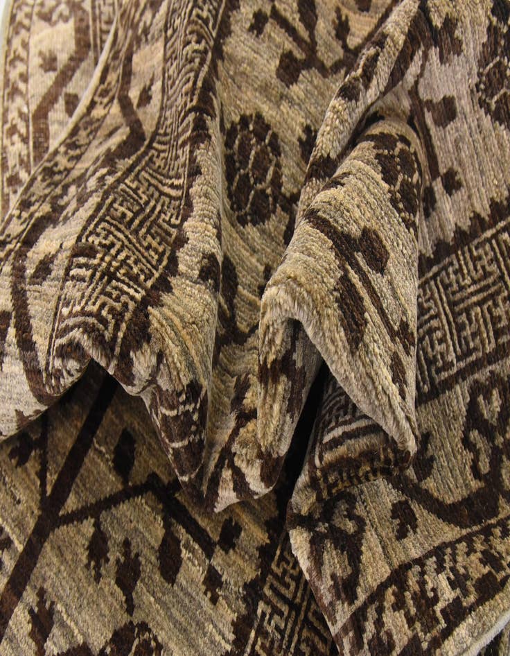 Detail image of  3' x 9' 8  Hand Knotted Khotan Ziegler Oriental Runner Rug