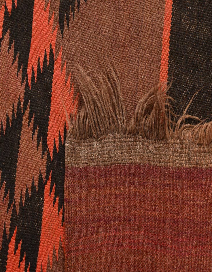 Detail image of  4' 3 x 14' 9  Hand Woven Kilim Fars Wool Runner Rug