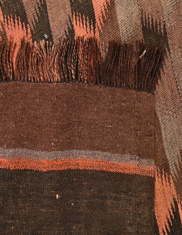 Detail image of 4' 5 x 14' 8 Hand Woven Kilim Fars Wool Runner Rug