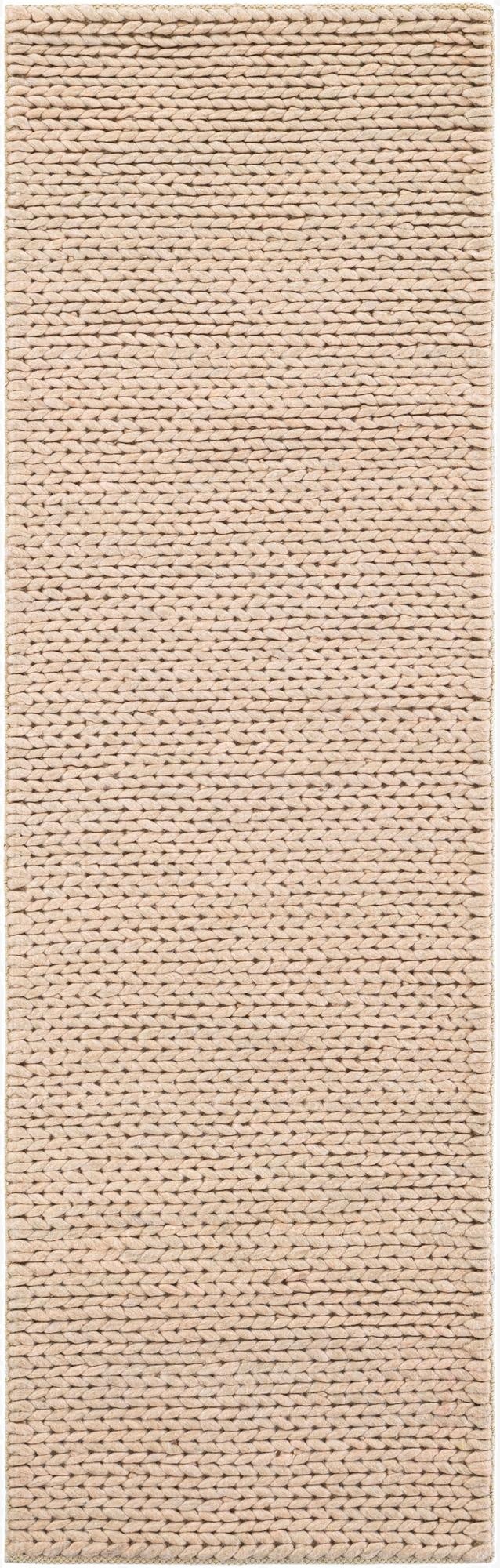  2' x 6' 7  Hand Woven Lana New Zealand Wool Runner Rug