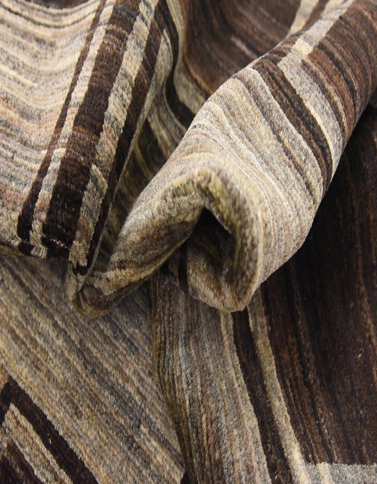 Detail image of  3' x 9' 8  Hand Knotted Modern Ziegler Runner Rug