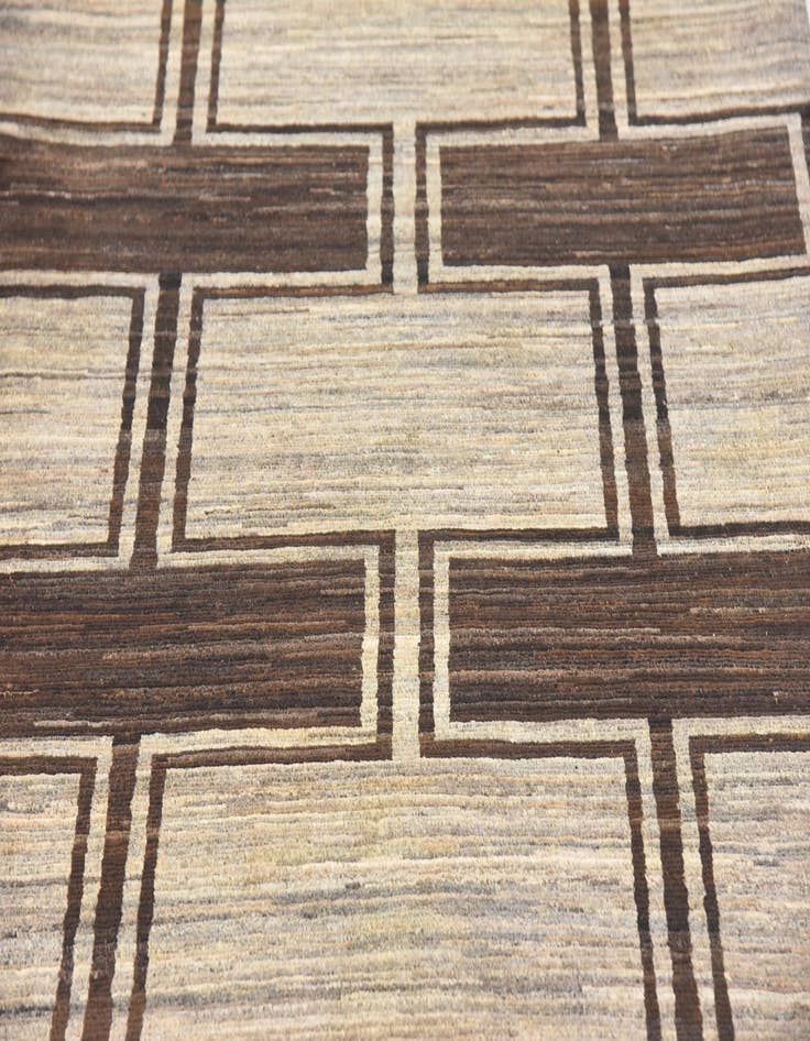 Detail image of  3' x 9' 8  Hand Knotted Modern Ziegler Runner Rug