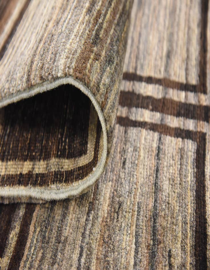 Detail image of  3' x 9' 8  Hand Knotted Modern Ziegler Runner Rug