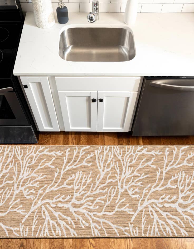 Detail image of  2' 7 x 12'  Washable Coastal Indoor / Outdoor Runner Rug