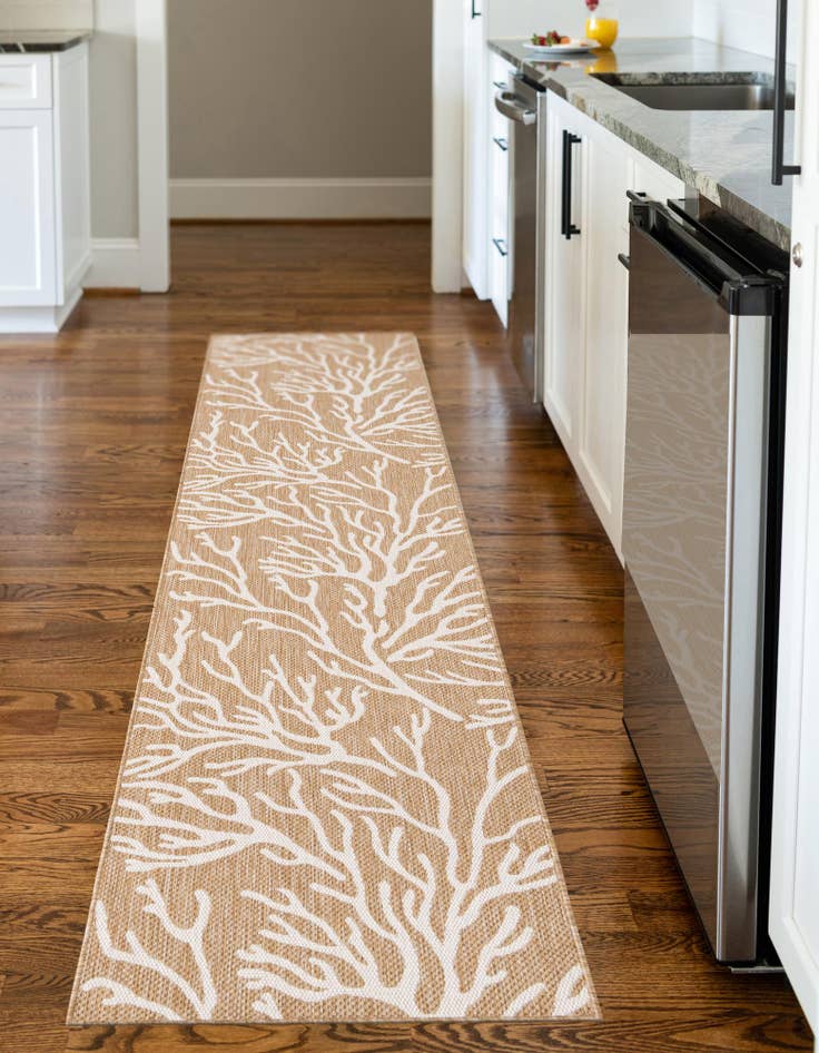 Detail image of  2' 7 x 12'  Washable Coastal Indoor / Outdoor Runner Rug