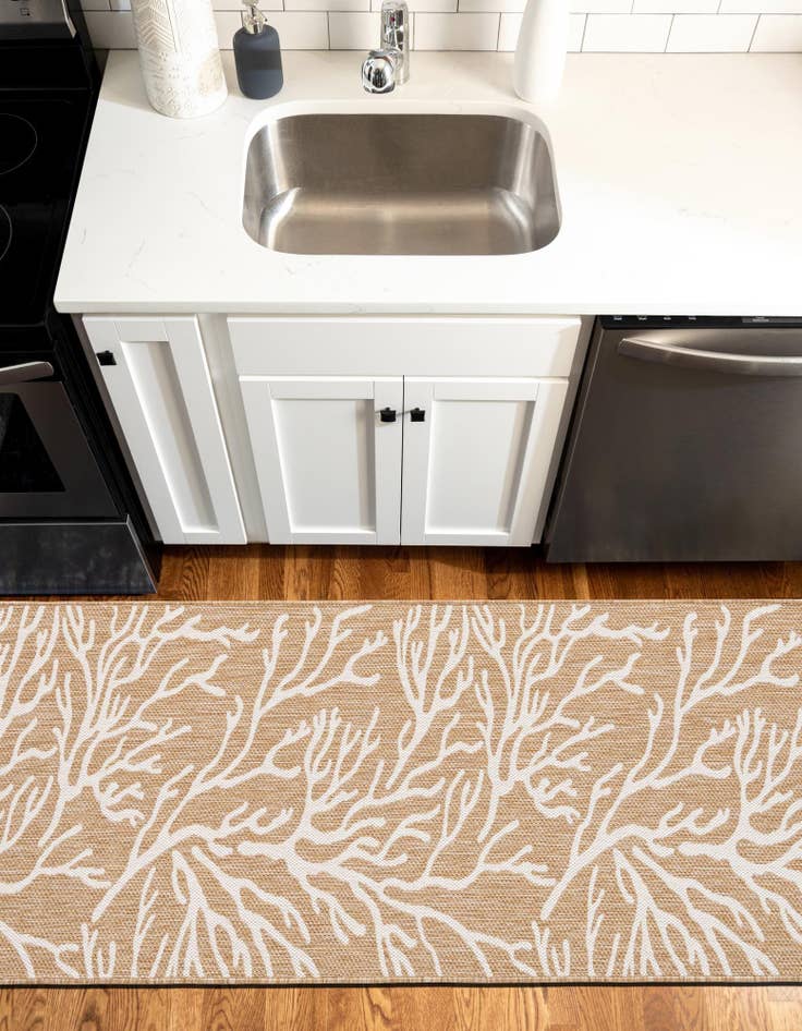 Detail image of  2' x 5' 3  Washable Coastal Indoor / Outdoor Runner Rug