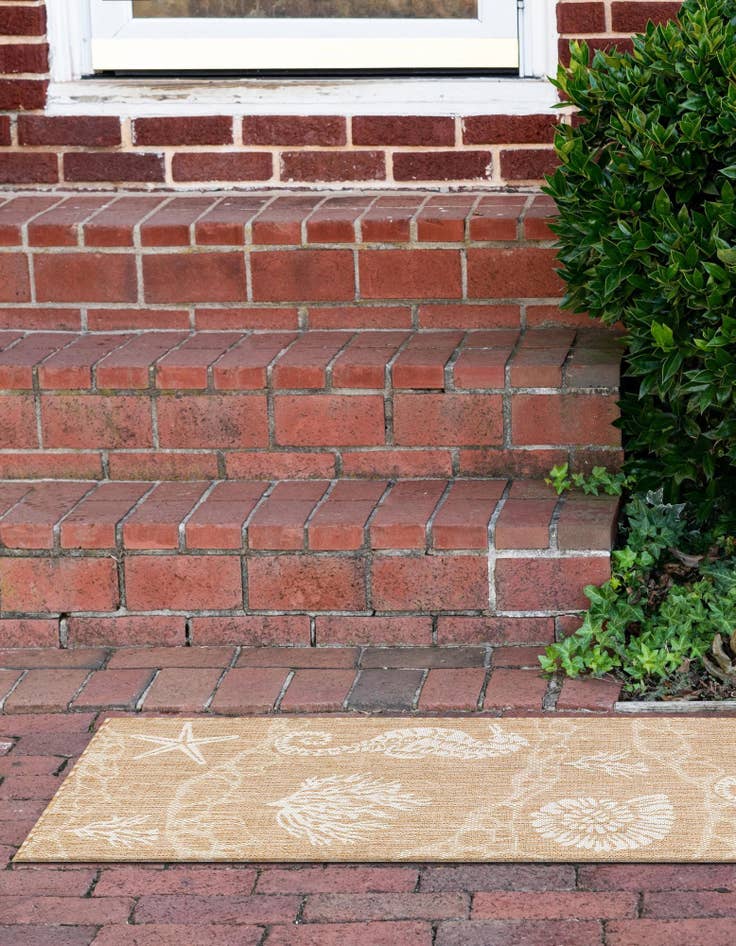 Detail image of  2' x 5' 3  Washable Coastal Indoor / Outdoor Runner Rug