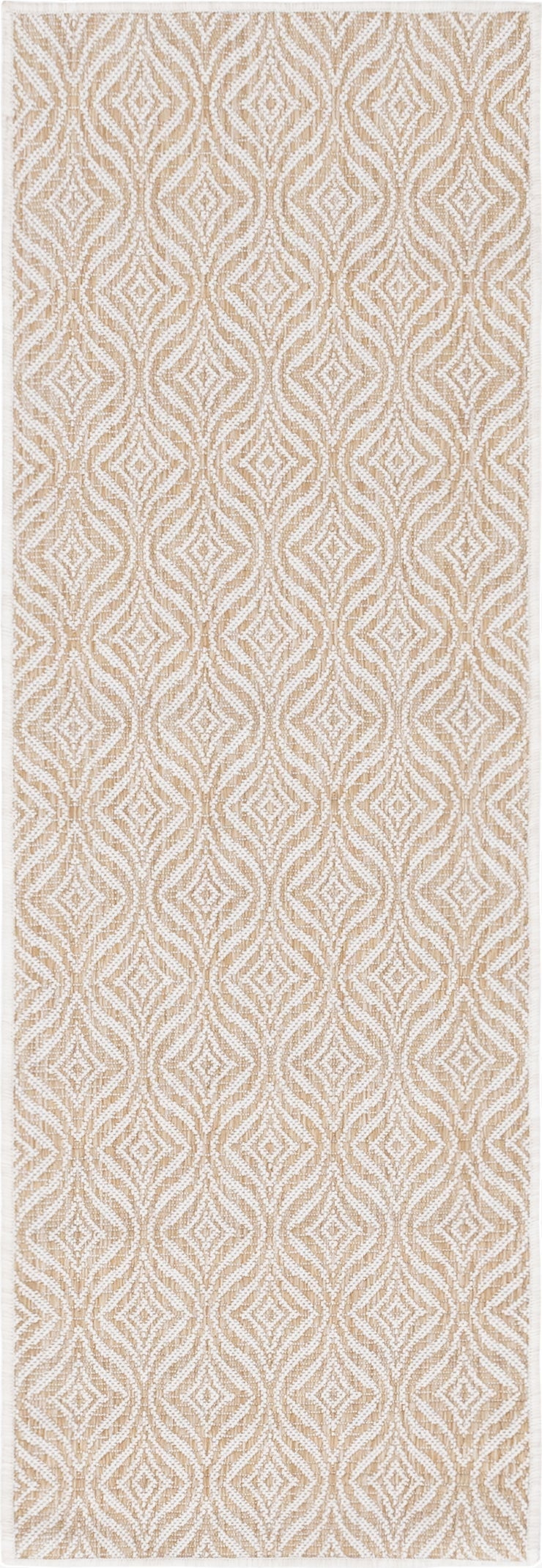  2' x 6'  Washable Lattice Indoor / Outdoor Runner Rug