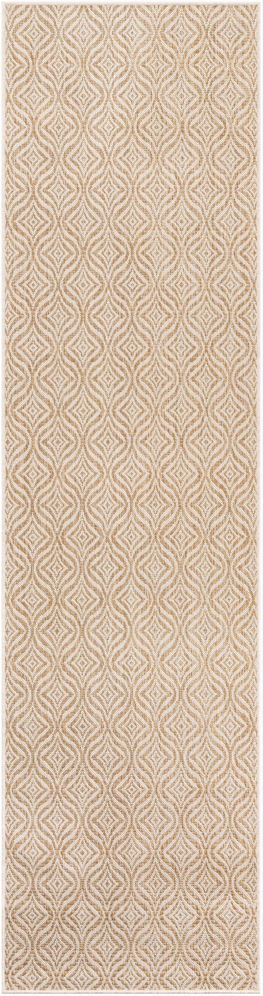  2' 7 x 10'  Washable Lattice Indoor / Outdoor Runner Rug
