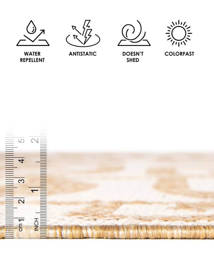 Detail image of  2' x 5' 3  Washable Modern Indoor / Outdoor Runner Rug