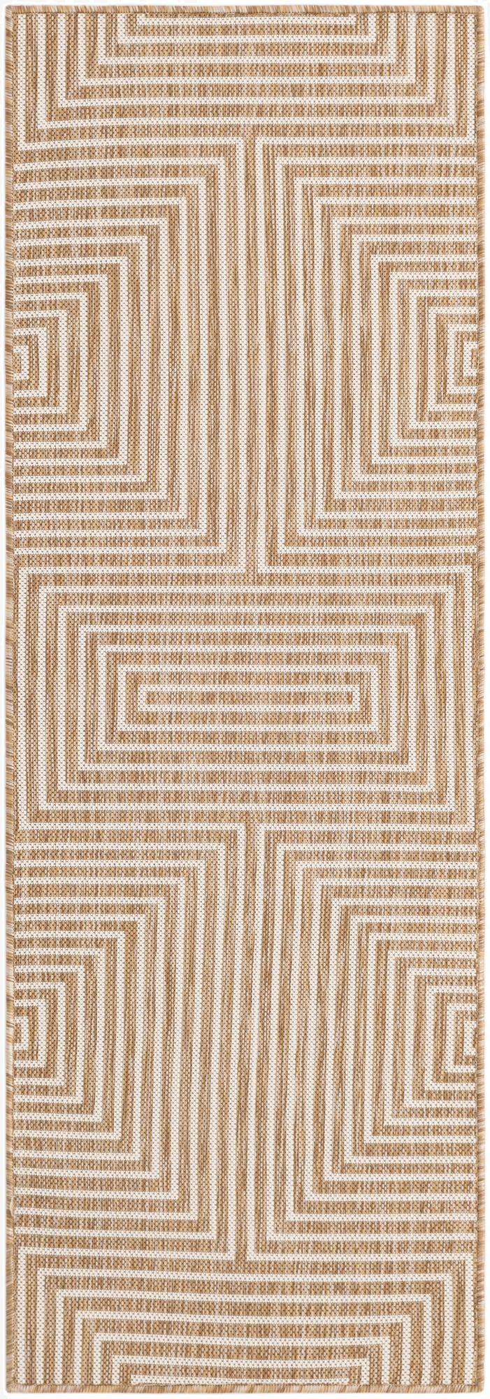  2' x 6'  Washable Modern Indoor / Outdoor Runner Rug