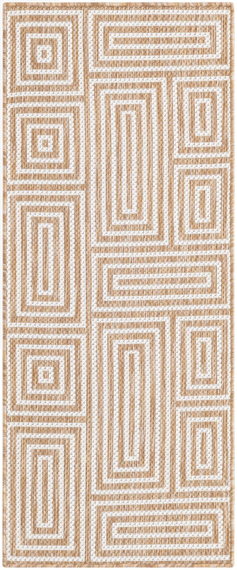  2' x 5' 3  Washable Modern Indoor / Outdoor Runner Rug