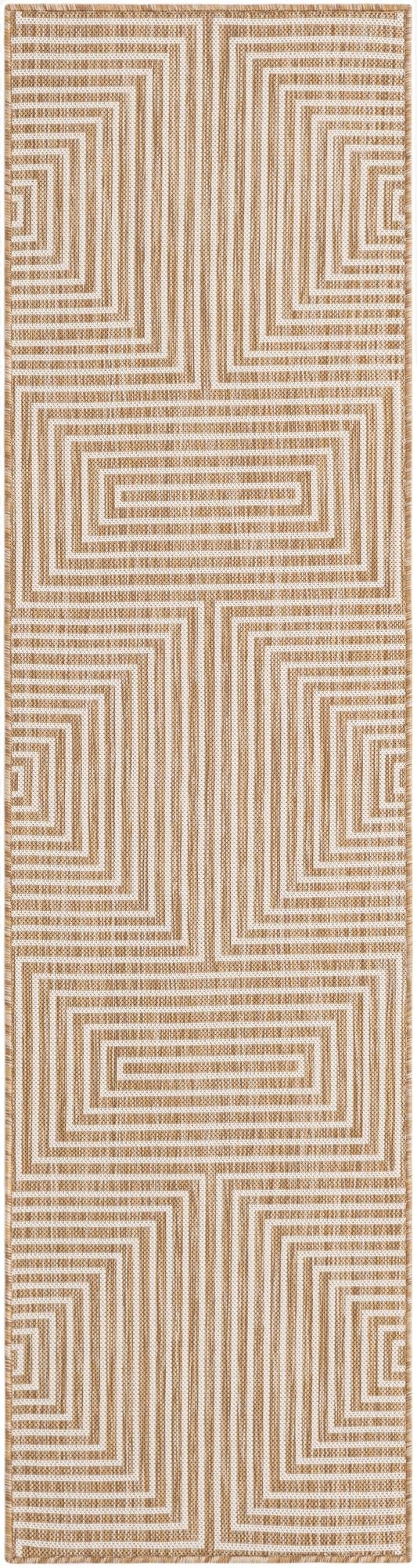  2' x 8'  Washable Modern Indoor / Outdoor Runner Rug
