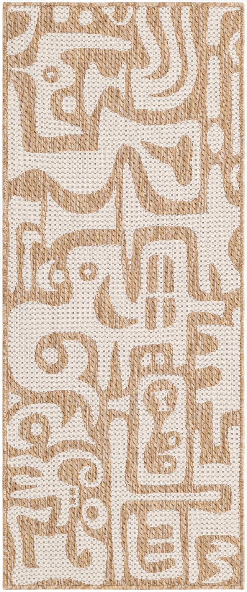  2' x 5' 3  Washable Modern Indoor / Outdoor Runner Rug