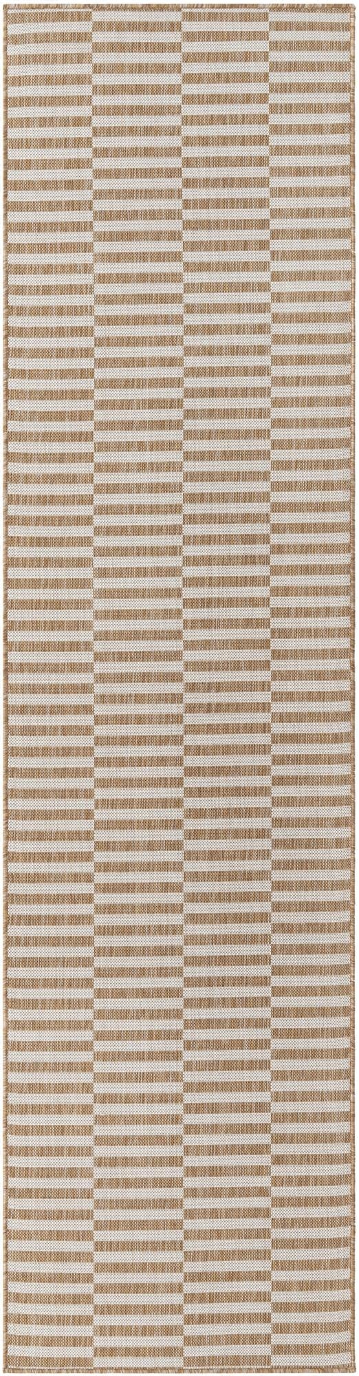  2' 7 x 10'  Washable Ribbon Indoor / Outdoor Runner Rug