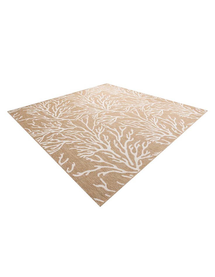 Detail image of  10' x 10'  Washable Coastal Indoor / Outdoor Square Rug