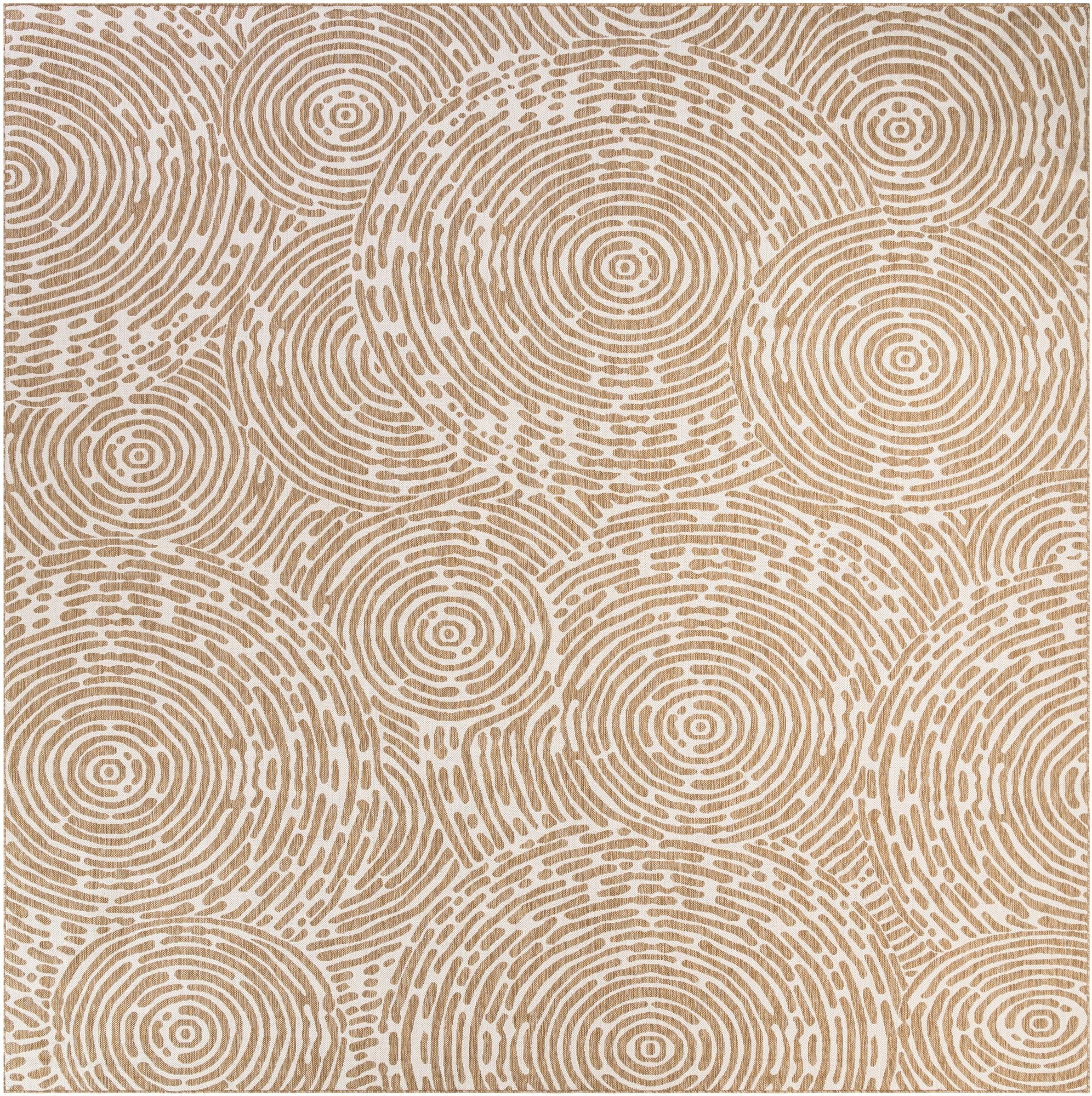  13' x 13'  Washable Modern Indoor / Outdoor Square Rug