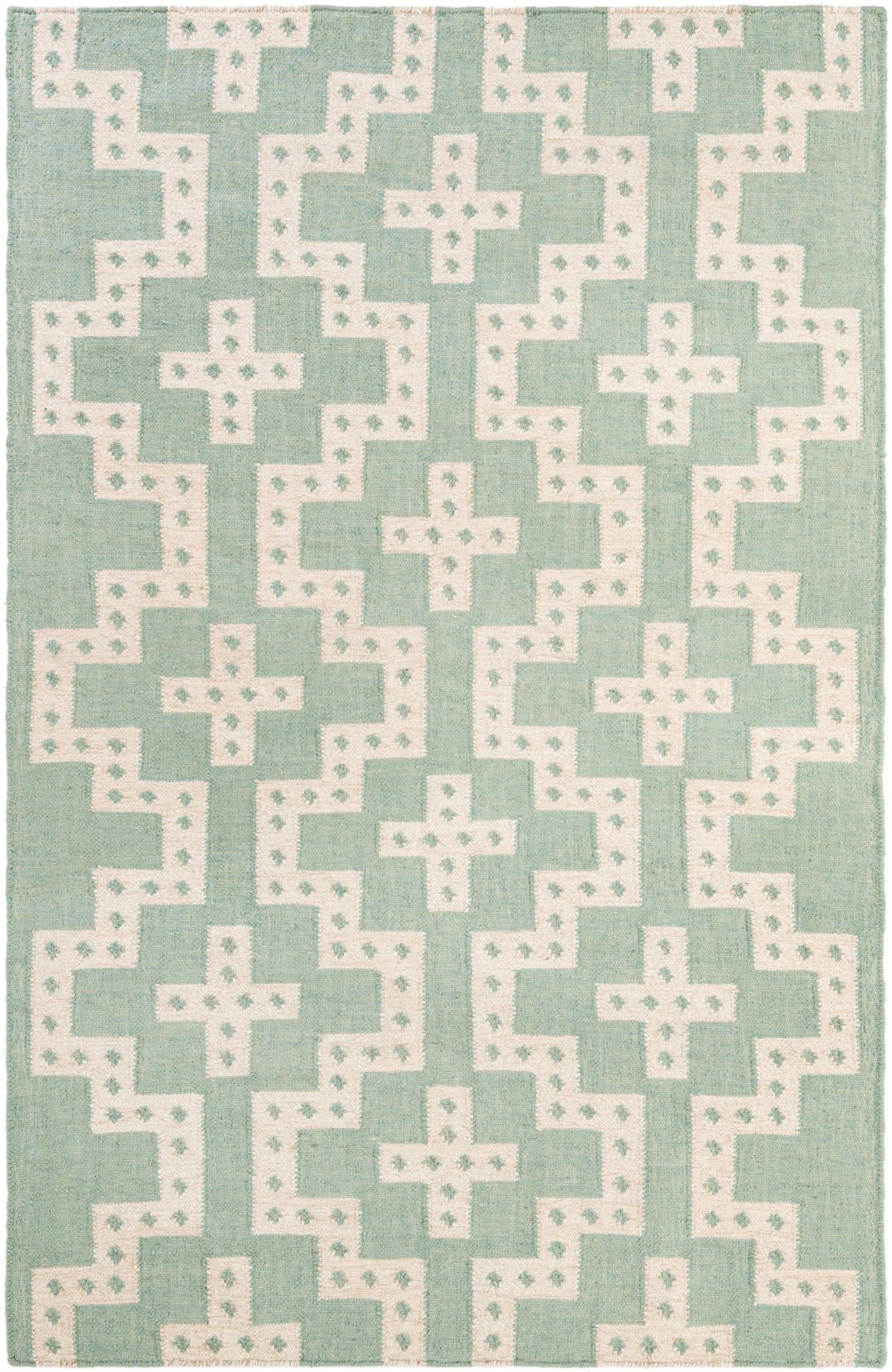 Rug Teal and White Swatch link