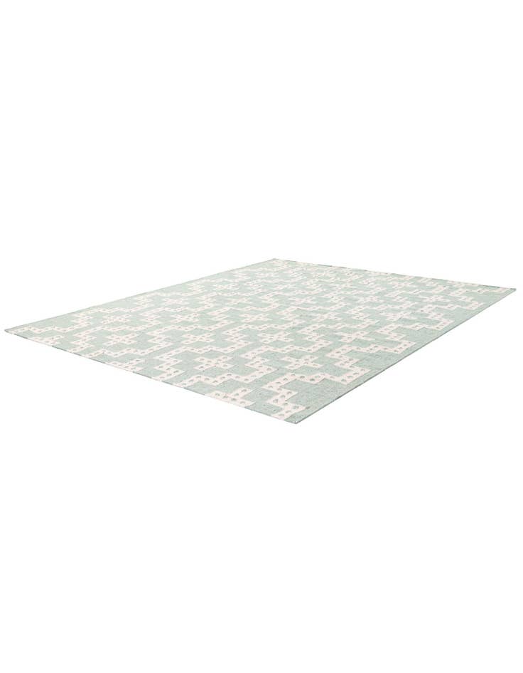 Detail image of  7' 10 x 10'  Hand Woven Kilim Wool Rug