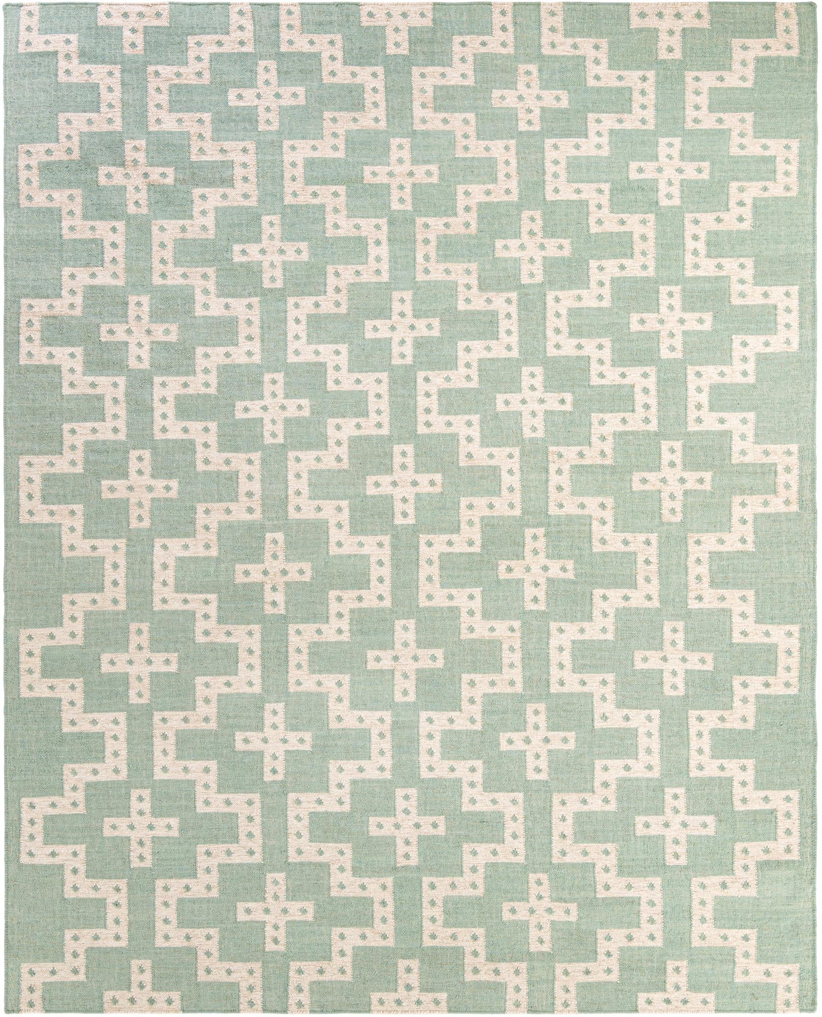 Rug Teal and White Swatch link