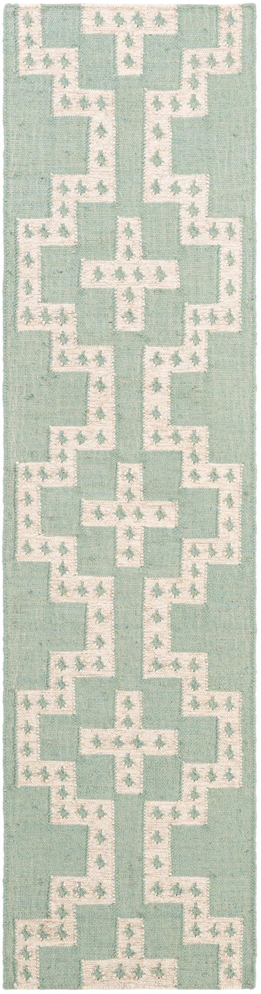 Rug Teal and White Swatch link