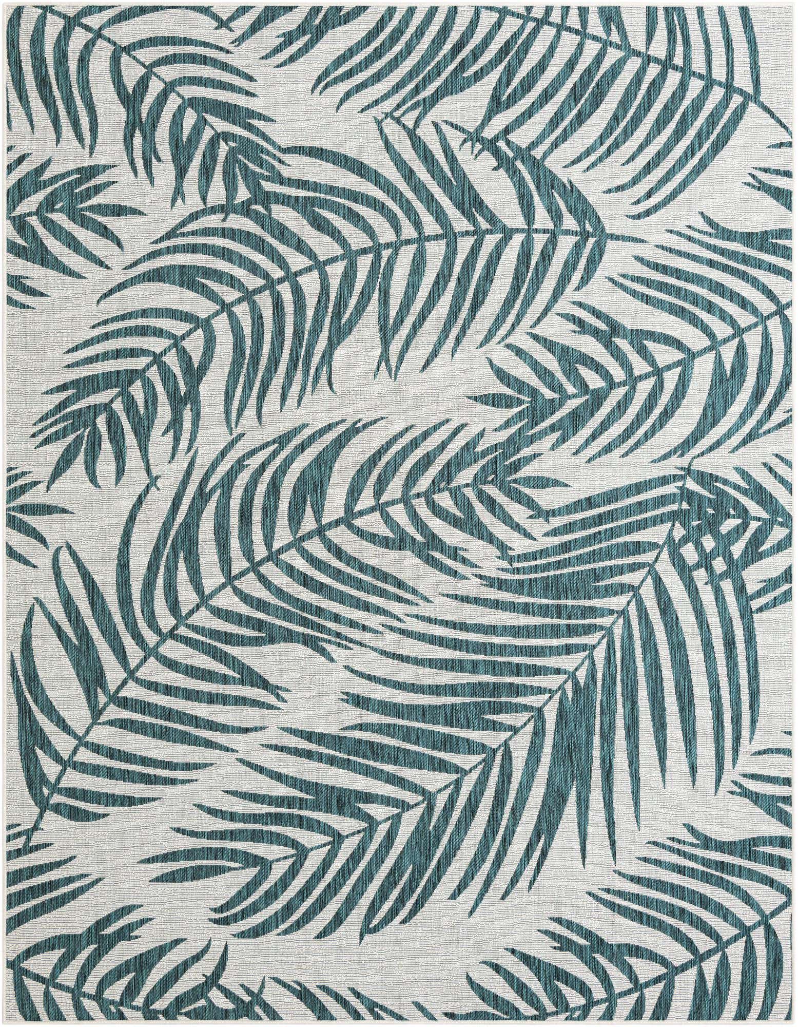 Primary image  8' x 10'  Washable Botanical Indoor / Outdoor Rug