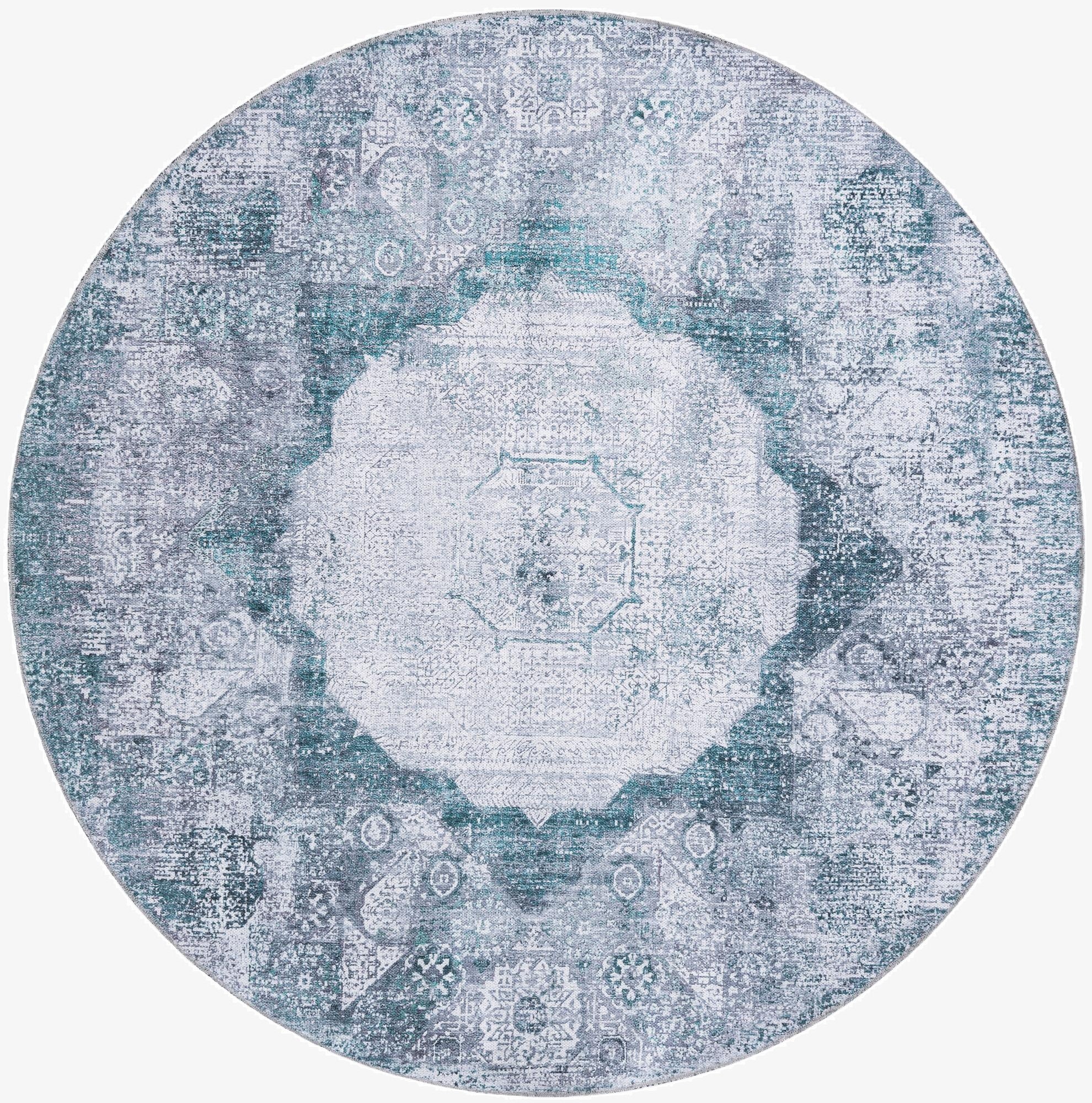  6' x 6'  Washable Yara Round Rug