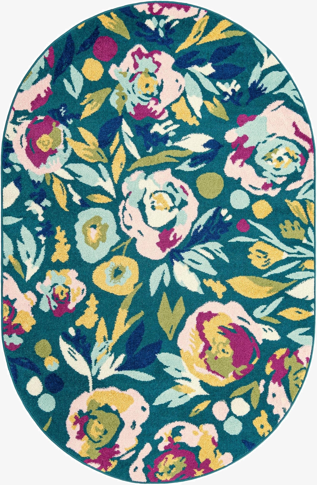  5' 3 x 7' 10 Bloom Oval Rug