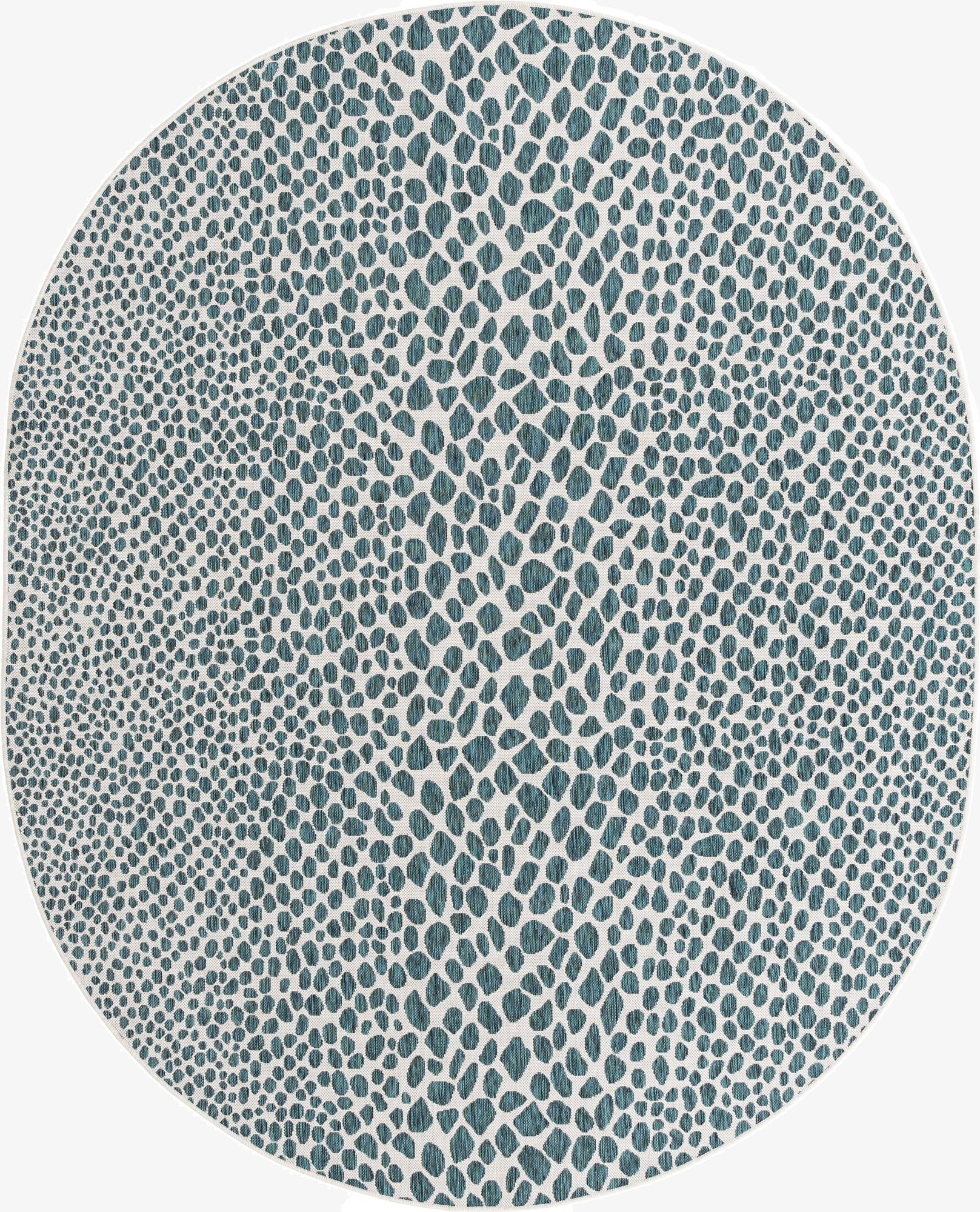  7' 10 x 10'  Washable Jill Zarin Cape Town Indoor / Outdoor Oval Rug