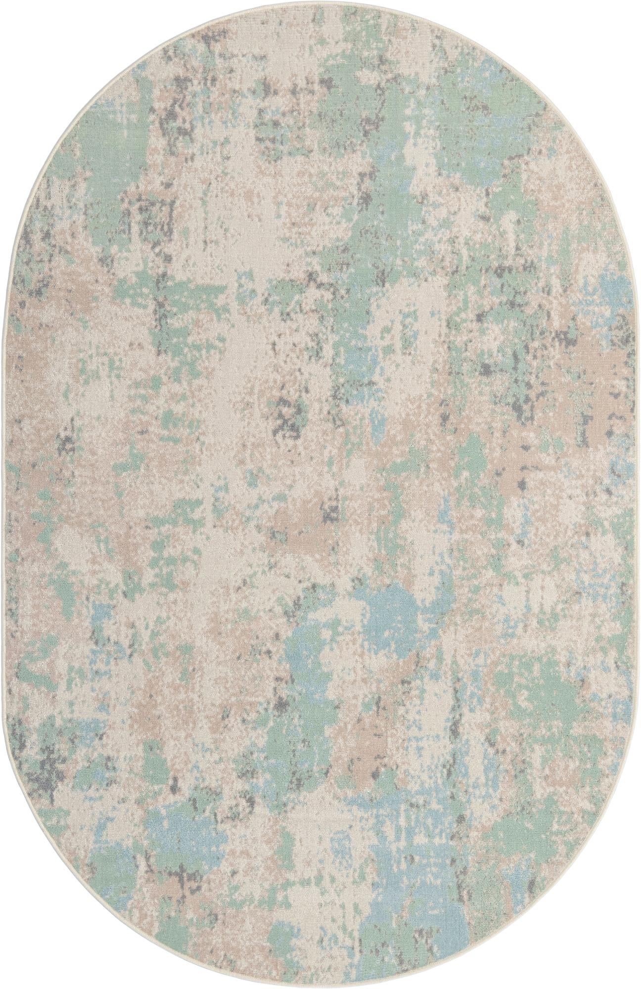  4' 1 x 6' 1 Lotus Oval Rug