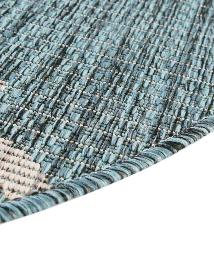 Detail image of  3' x 5' 3  Washable Lattice Indoor / Outdoor Oval Rug