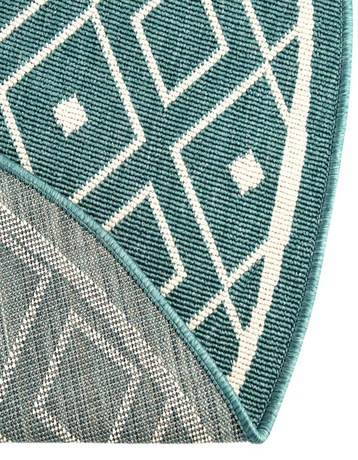 Detail image of  7' 10 x 10'  Washable Lattice Indoor / Outdoor Oval Rug
