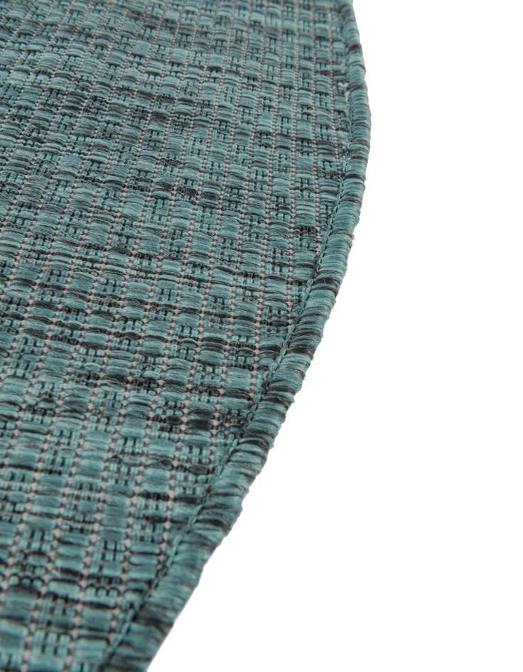 Detail image of  4' 1 x 6' 1  Washable Solid Indoor / Outdoor Oval Rug