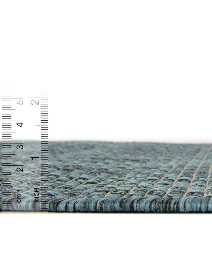 Detail image of  4' 1 x 6' 1  Washable Solid Indoor / Outdoor Oval Rug